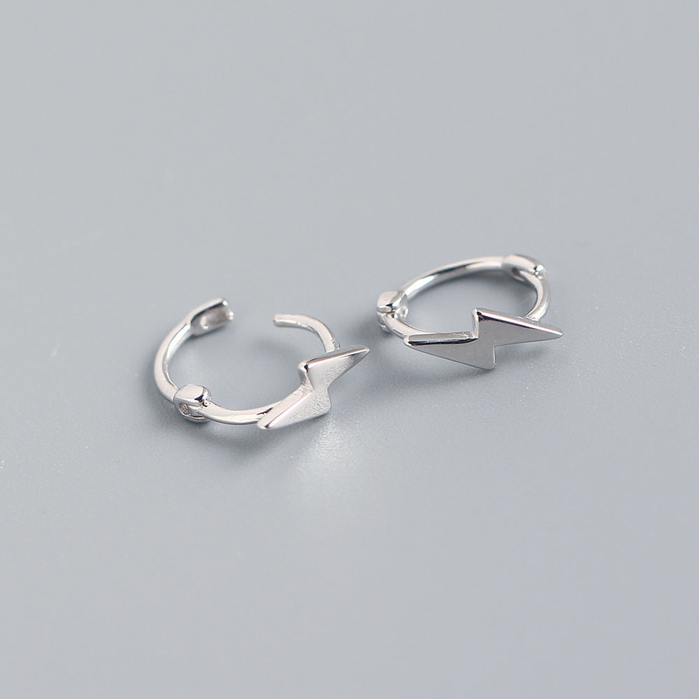 Miniature Lightning Mini Earrings in Sterling Silver-Jewearrings