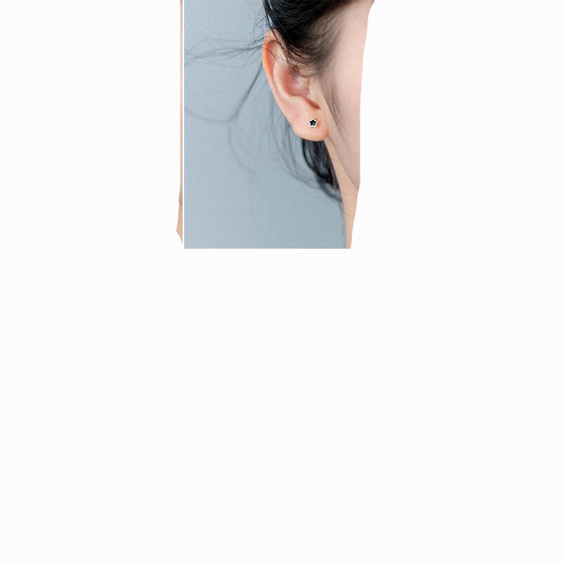 S925 Silver Female Cute Epoxy Sweet Stud Earrings-Jewearrings