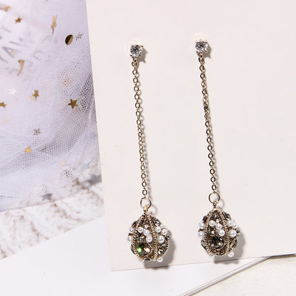 Women's water drop silver earrings-Jewearrings