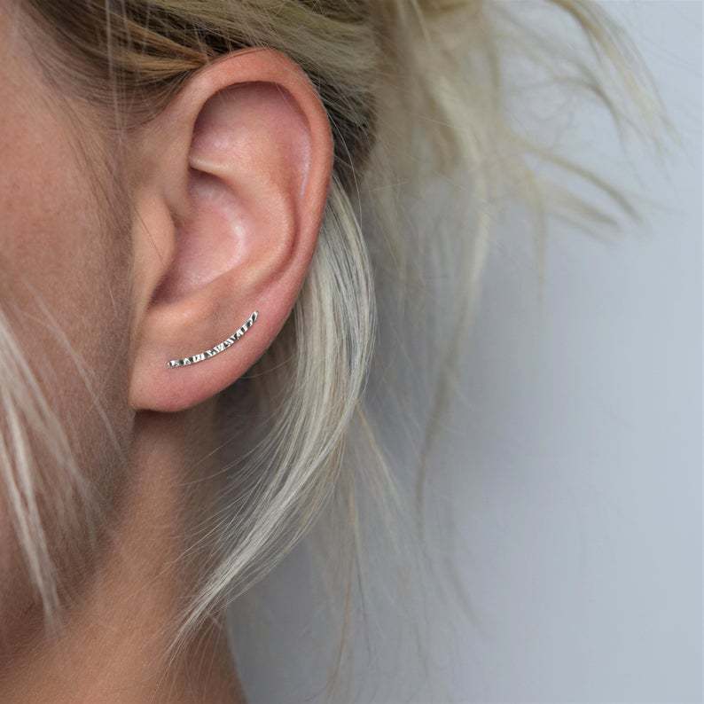 Women's Silver Stud Earrings-Jewearrings