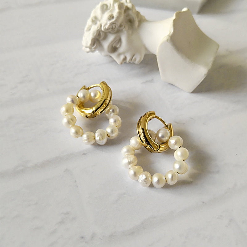 Vintage freshwater pearl earrings-Jewearrings