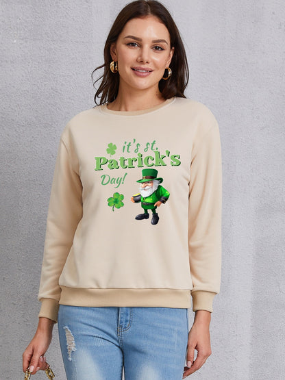 IT'S ST. PATRICK'S DAY Round Neck Sweatshirt-Jewearrings