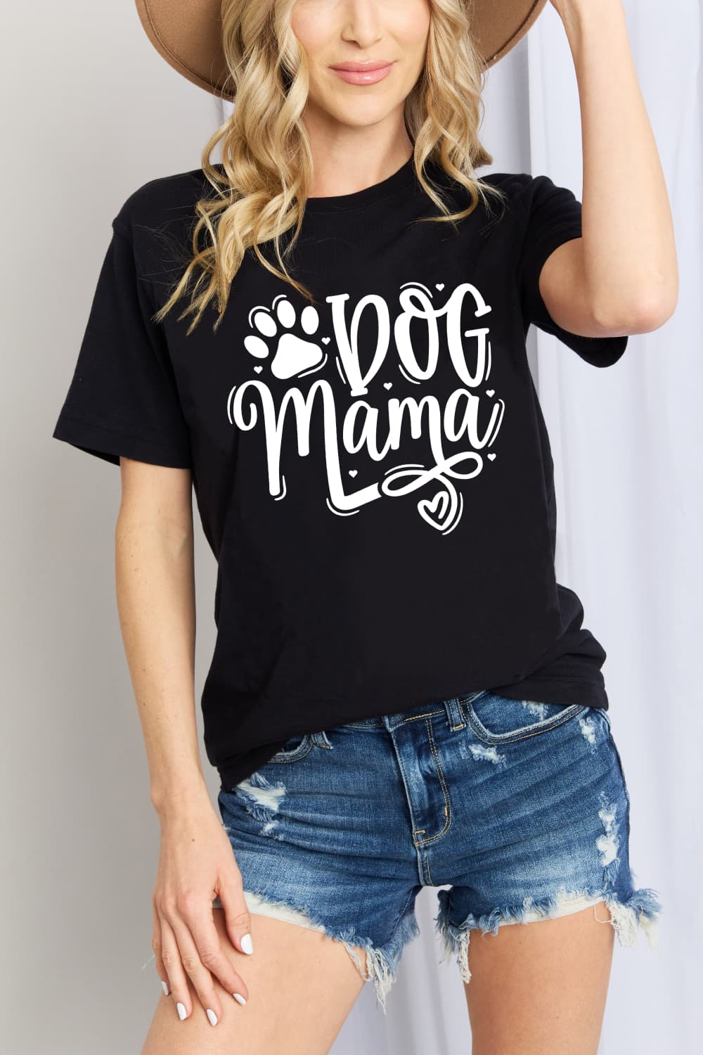 Simply Love Simply Love Full Size DOG MAMA Graphic Cotton T-Shirt-Jewearrings