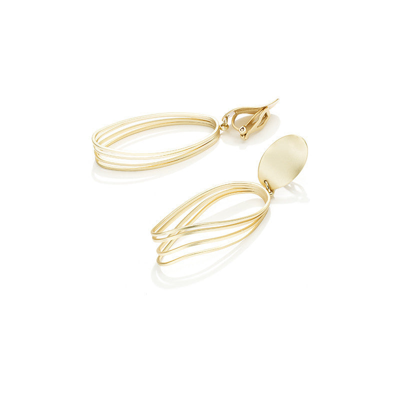 Women's matte metal hoop earrings-Jewearrings