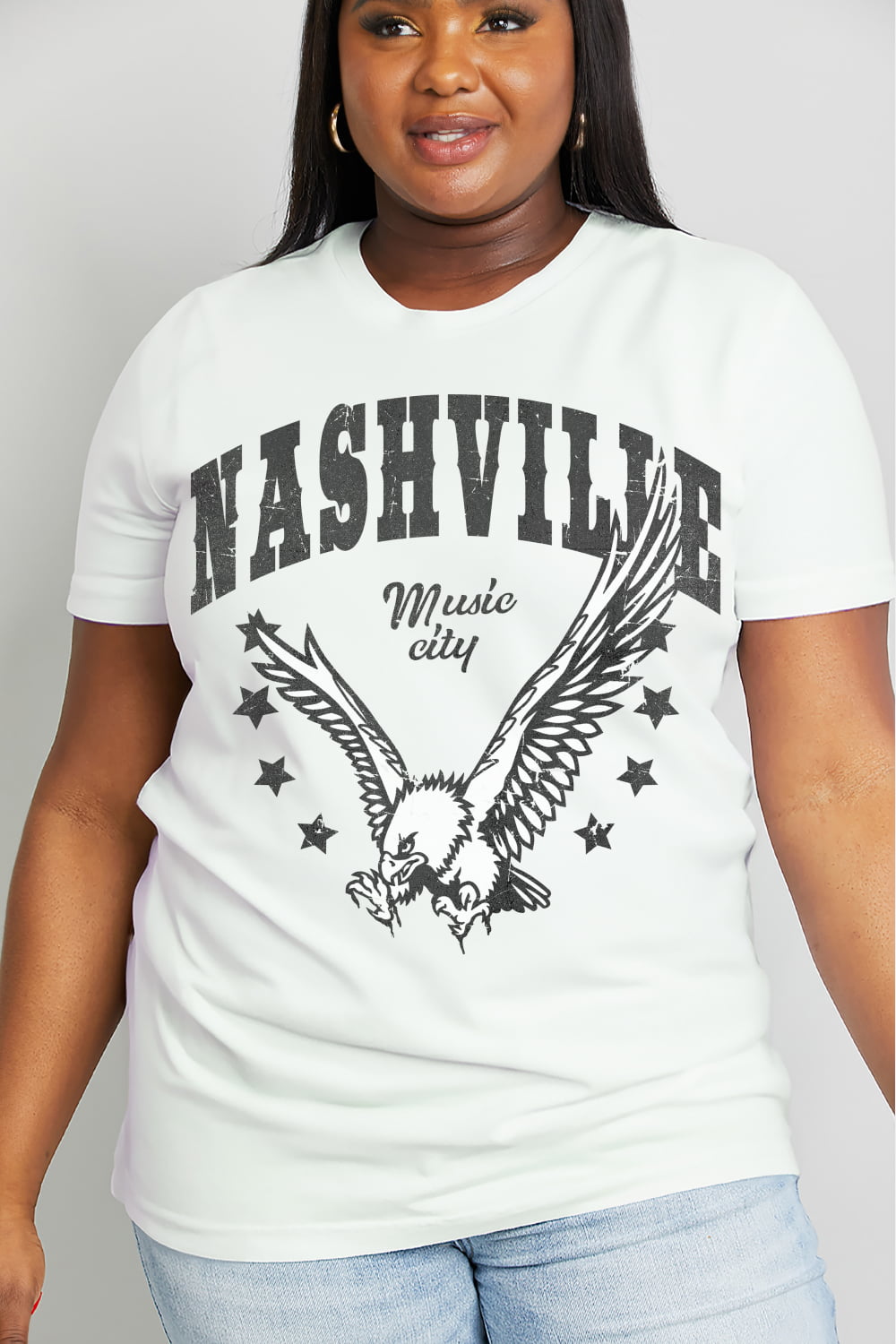 Simply Love Simply Love Full Size NASHVILLE MUSIC CITY Graphic Cotton Tee-Jewearrings