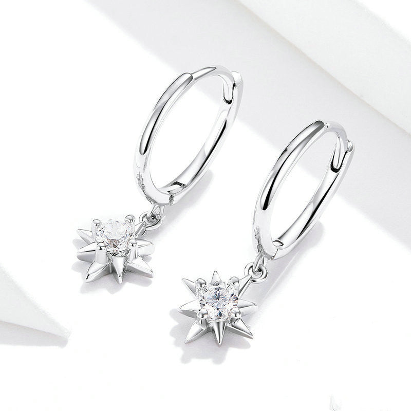 White gold-plated earrings-Jewearrings