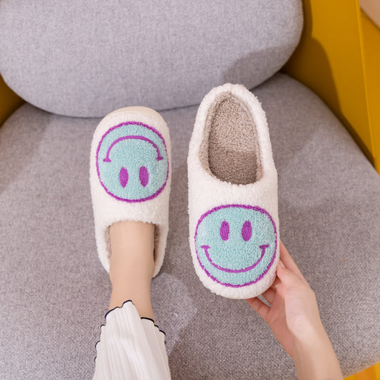 Melody Smiley Face Slippers-Jewearrings