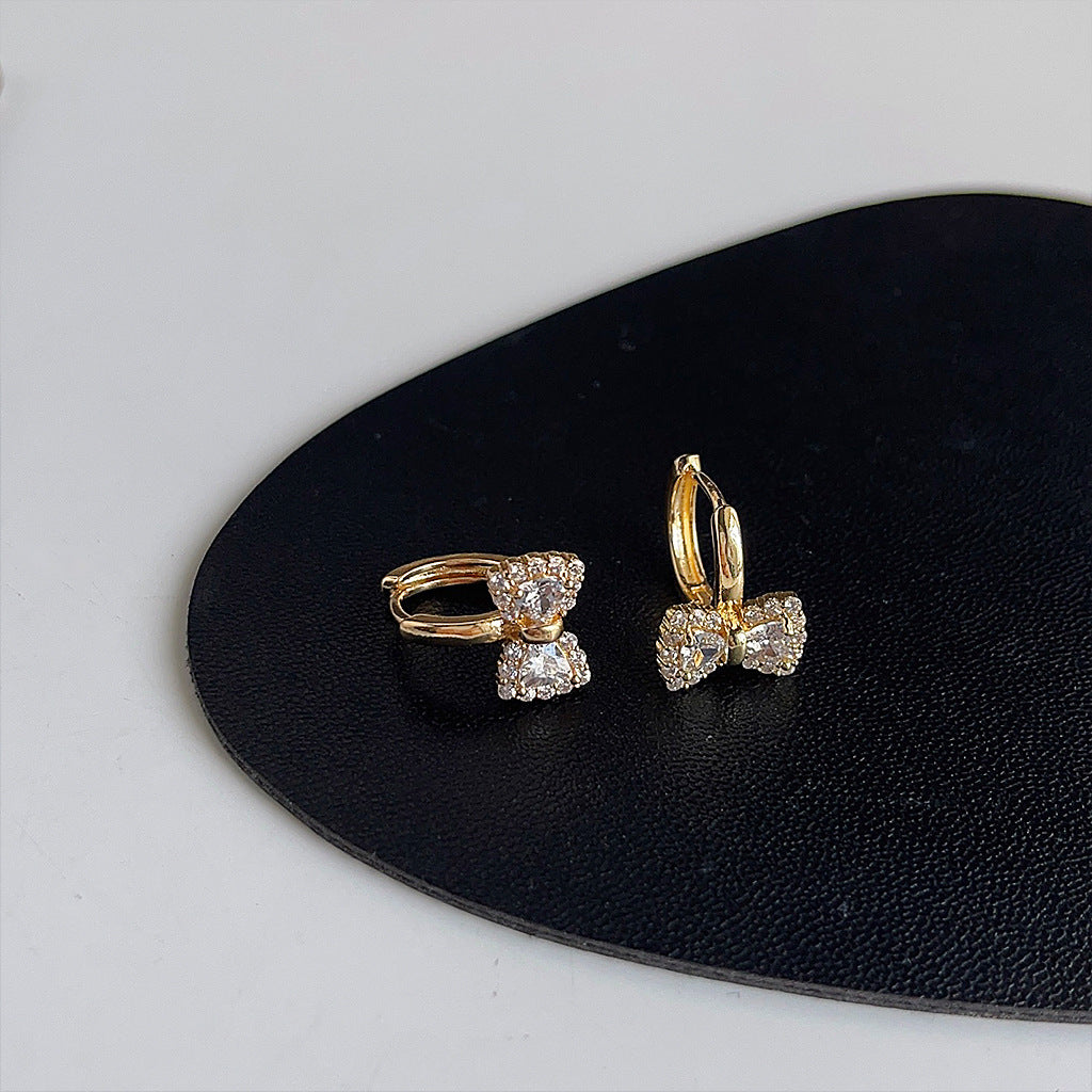 Bow Plated 14k Simple Elegant Sweet Earrings-Jewearrings