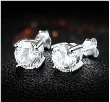 S925 Sterling Silver Four-claw Zircon Earrings-Jewearrings