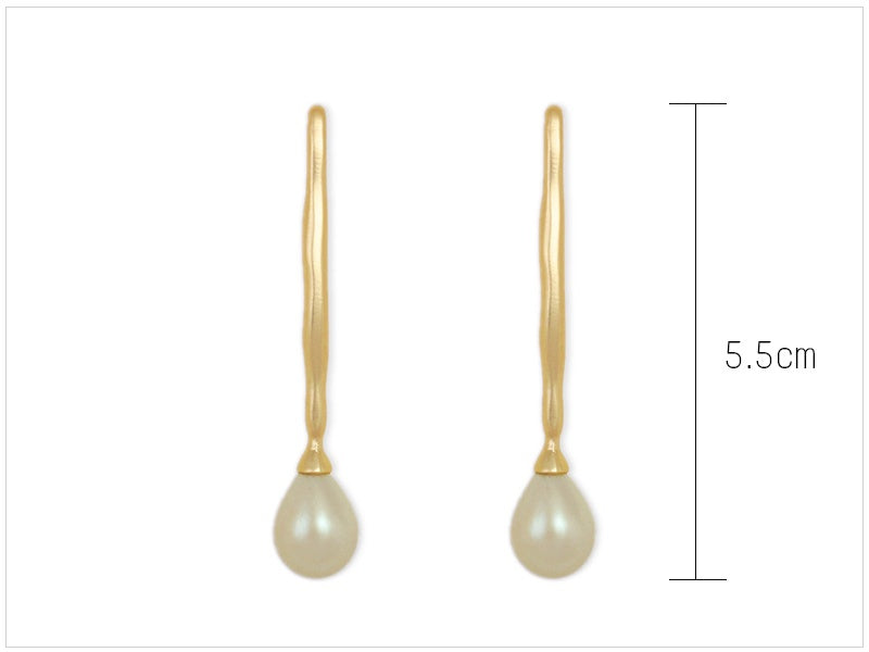 Simple pearl earrings-Jewearrings