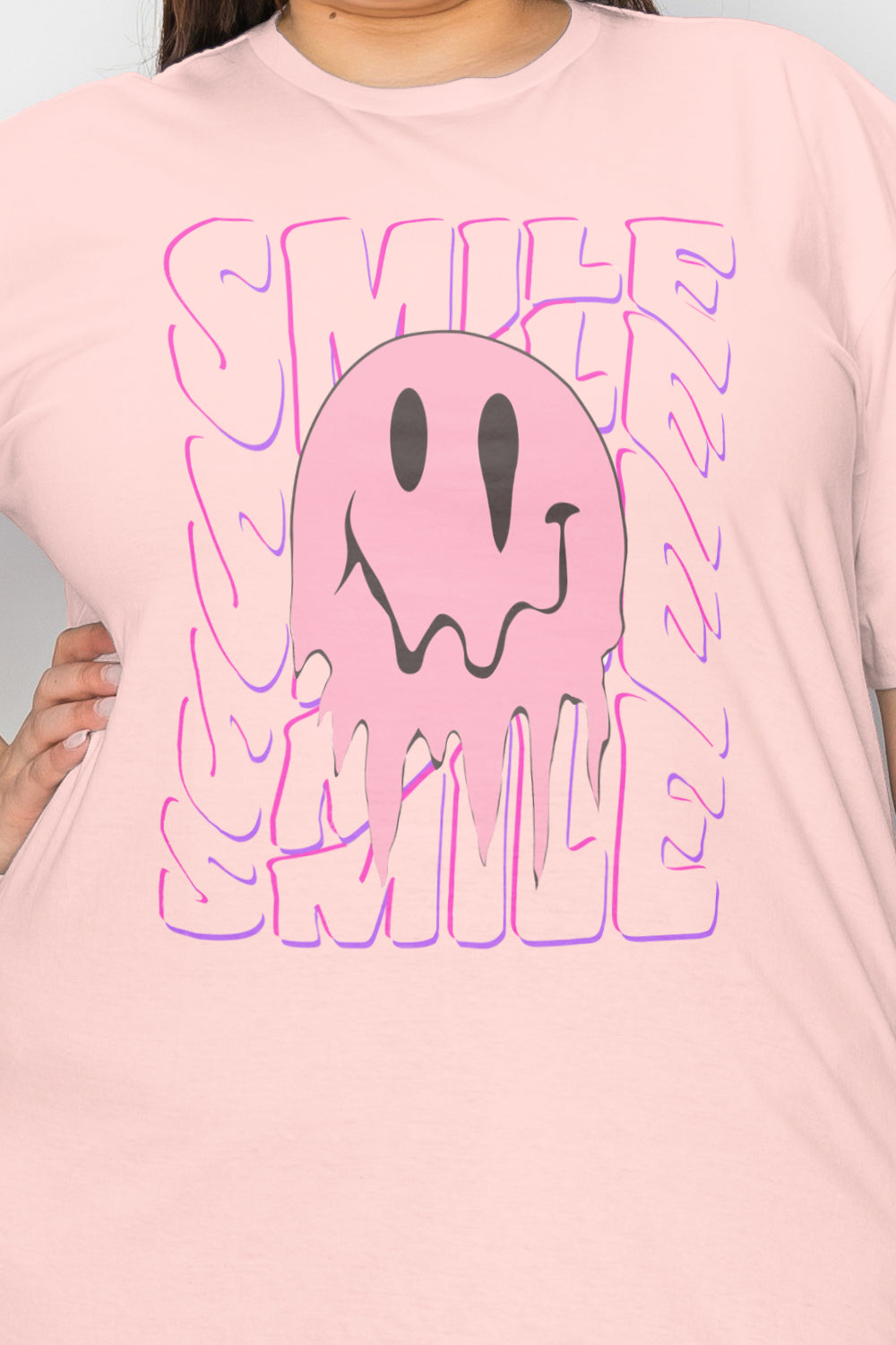 Simply Love Full Size Smile-Face Graphic T-Shirt-Jewearrings