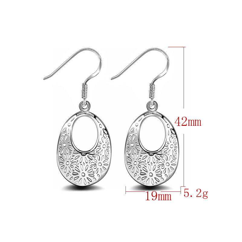 Women's Niche Design Earrings With Silver-plated Strands-Jewearrings