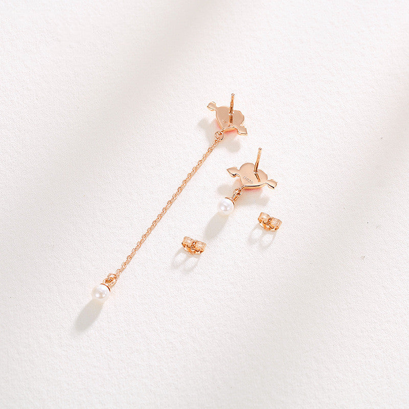 One Arrow Pierced Love God's Arrow Ear Line Female Pearl Earrings-Jewearrings