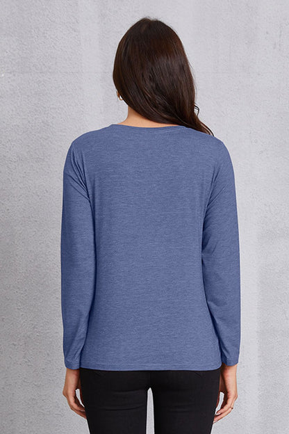 SUNSHINE COFFE Round Neck Long Sleeve T-Shirt-Jewearrings