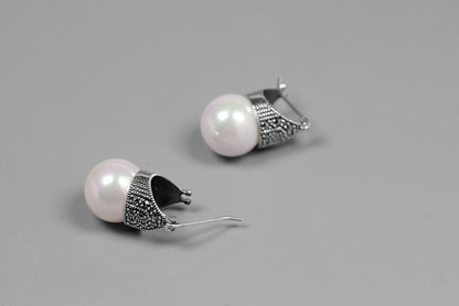 Vintage pearl earrings-Jewearrings