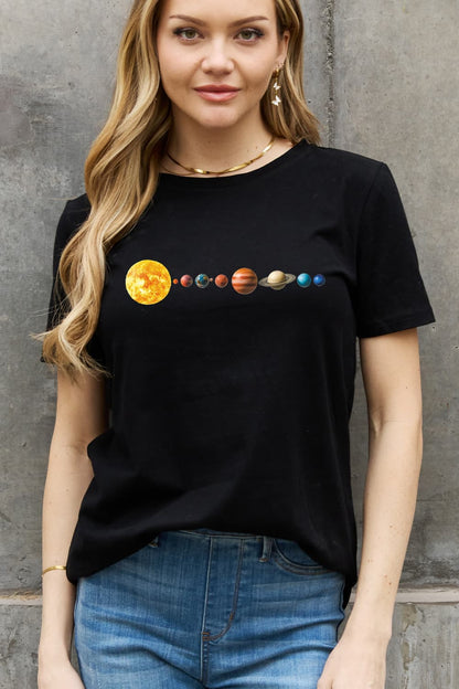 Simply Love Full Size Solar System Graphic Cotton Tee-Jewearrings