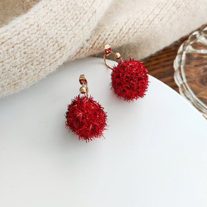 S925 Silver Pin Japanese And Korean Style Christmas Earrings-Jewearrings