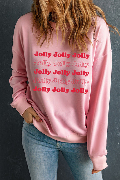 JOLLY Graphic Round Neck Sweatshirt-Jewearrings