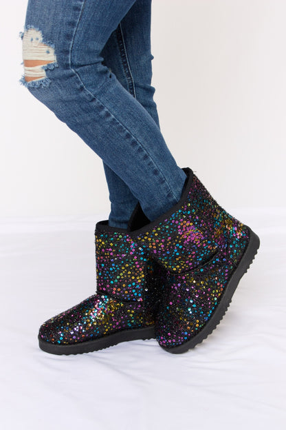 Forever Link Sequin Thermal Flat Boots-Jewearrings