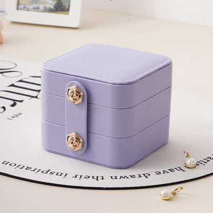 Fashion Convenient Stud Earrings Mini Jewelry Box-Jewearrings