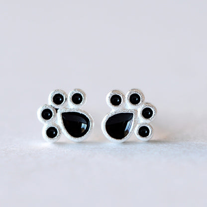 Silver Plating LittleFootprintClaw Stud Earrings-Jewearrings