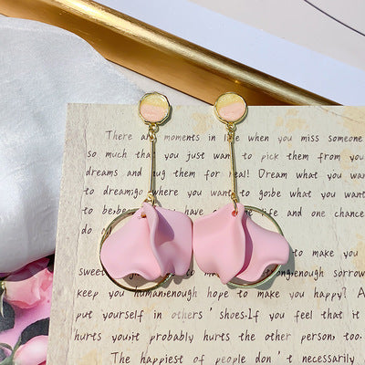 925 silver needle color drop glaze flower earrings female Japan and South Korea sweet earrings ins fashion trend personality earrings-Jewearrings