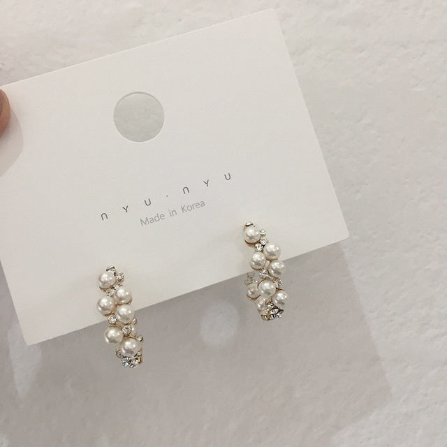 Personalized wild earrings pearl earrings-Jewearrings