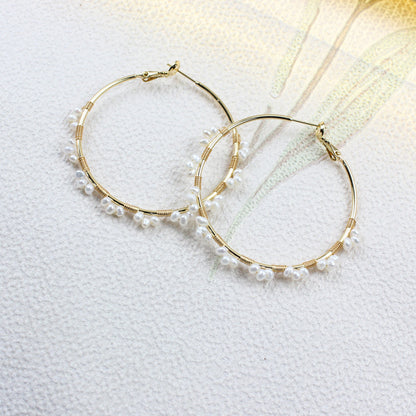 Tamsui Pearl Fashion Temperament Court Earrings-Jewearrings