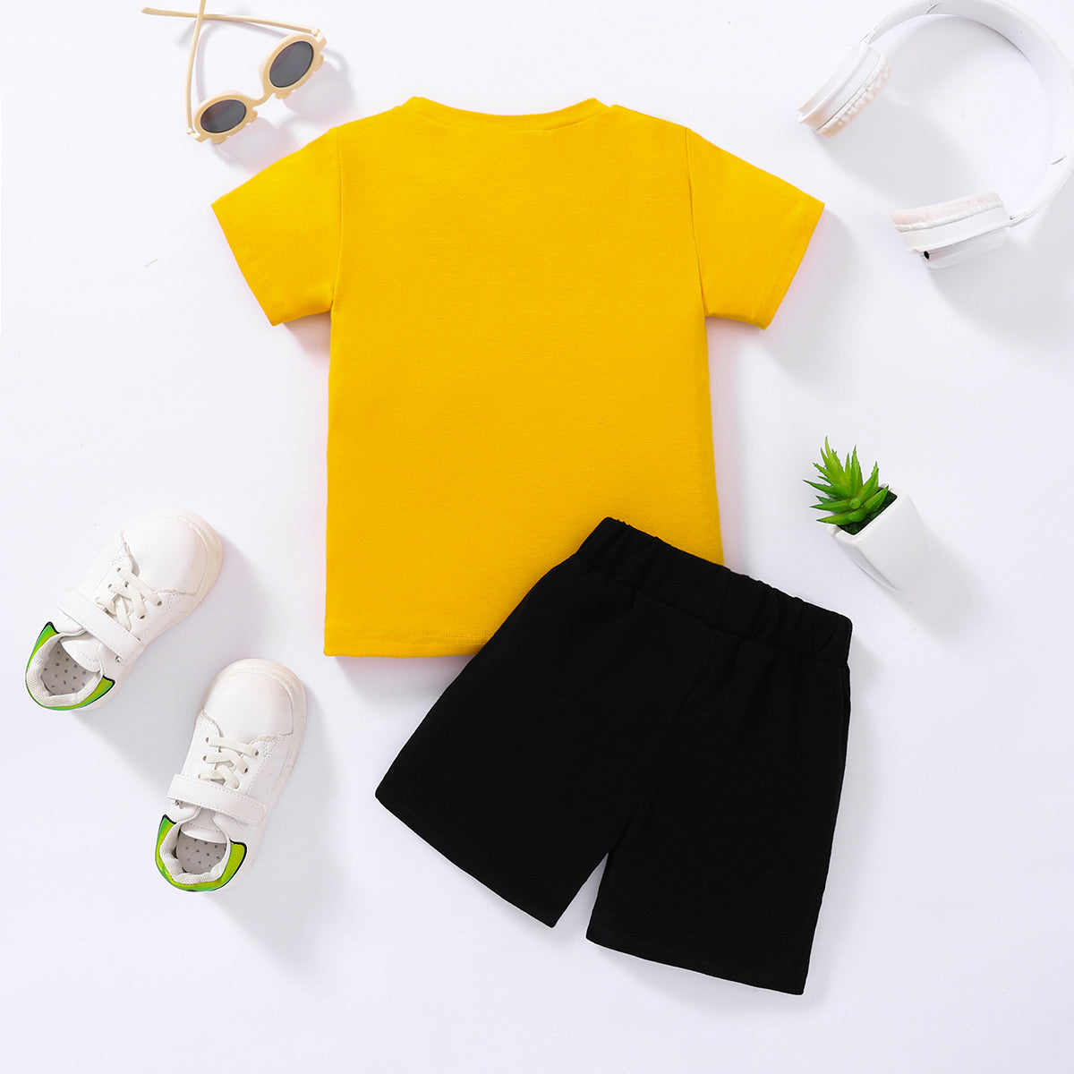 Kids IT WAS PAPA'S IDEA Graphic Tee and Shorts Set-Jewearrings