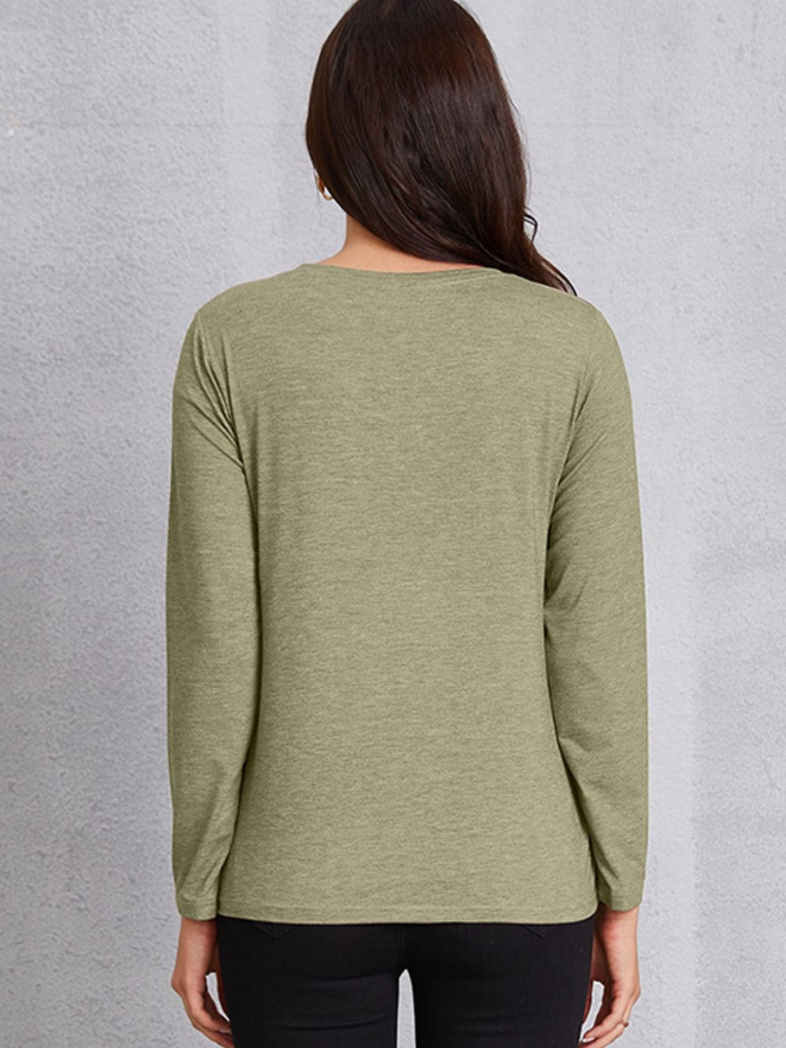 Graphic Round Neck Long Sleeve T-Shirt-Jewearrings