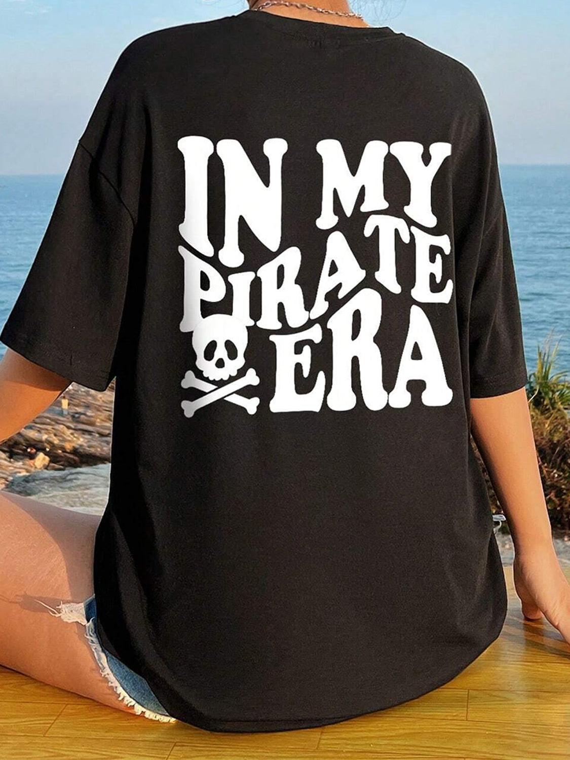 IN MY PIRATE ERA Round Neck T-Shirt-Jewearrings