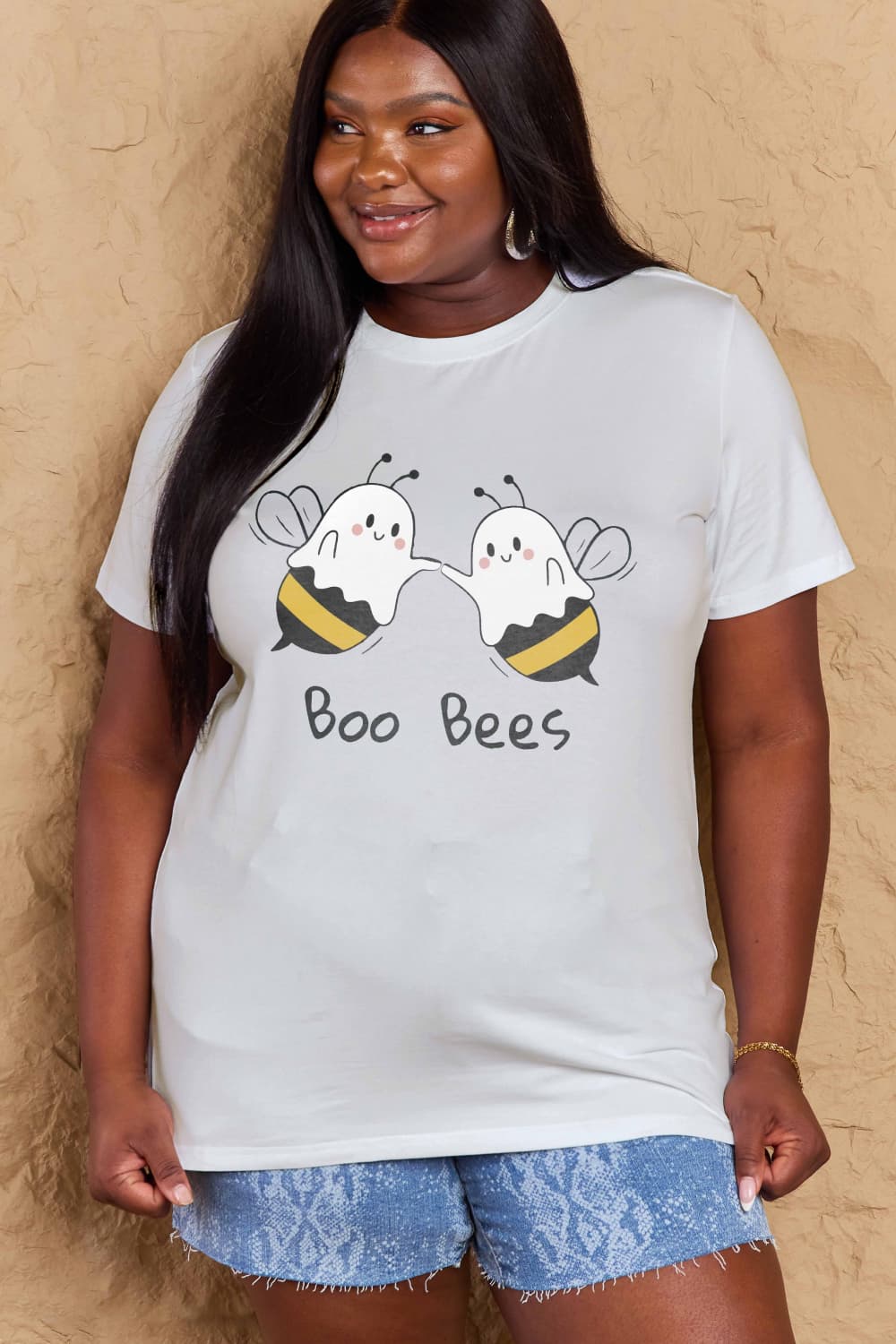 Simply Love Full Size BOO BEES Graphic Cotton T-Shirt-Jewearrings