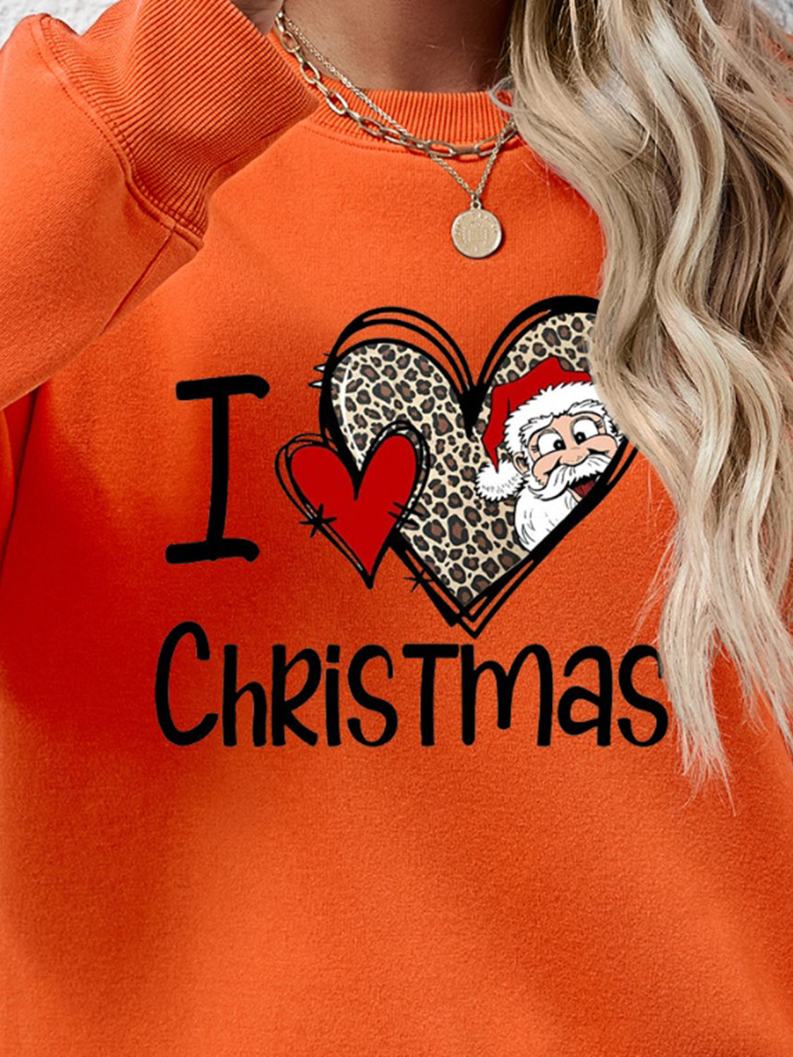 CHRISTMAS Graphic Round Neck Sweatshirt-Jewearrings