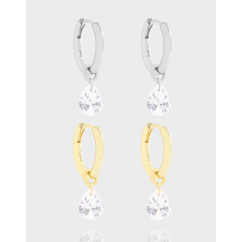 Special Interest Light Luxury All Match Water Drop Earrings Sterling Silver Earrings For Women-Jewearrings