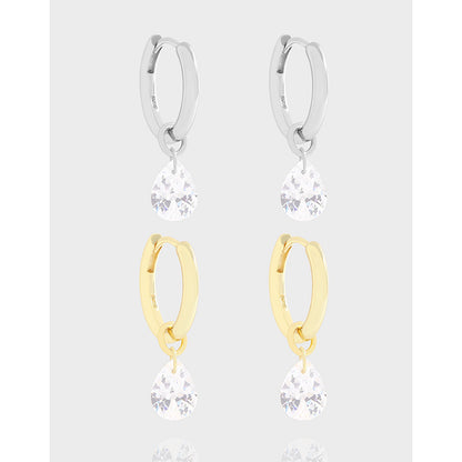 Special Interest Light Luxury All Match Water Drop Earrings Sterling Silver Earrings For Women-Jewearrings