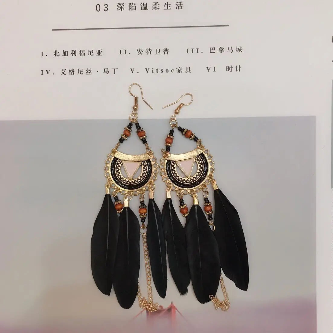 Feather earrings-Jewearrings