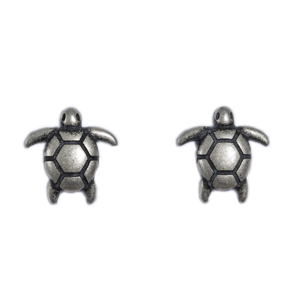 S925 Sterling Silver Small Sea Turtle Vintage Earrings-Jewearrings