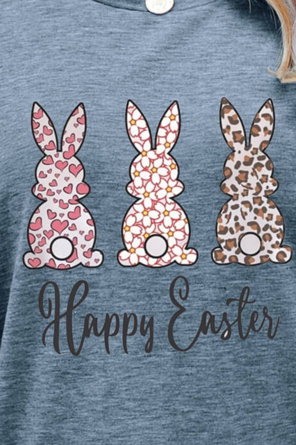 HAPPY EASTER Graphic Short Sleeve Tee-Jewearrings