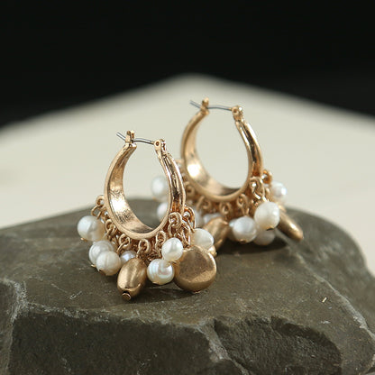 New Pearl Earrings Round Boho Wholesale-Jewearrings