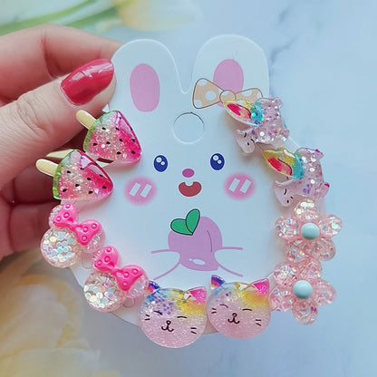 Children's Ear Clip No Pierced Cute Princess Cartoon Pseudo Earrings-Jewearrings