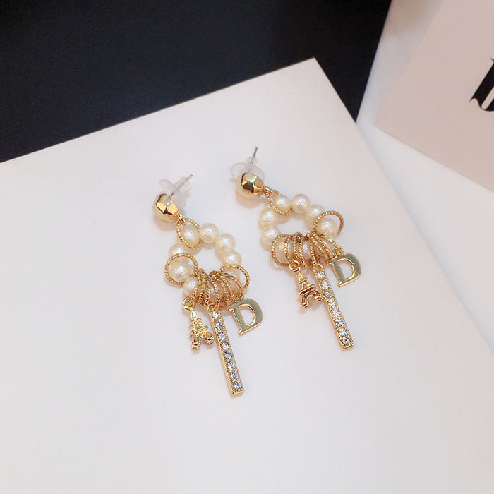 Women's earrings pearl earrings-Jewearrings