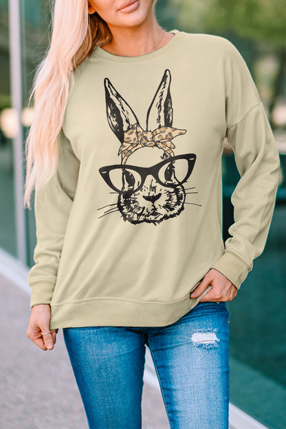 Easter Graphic Drop Shoulder Sweatshirt-Jewearrings