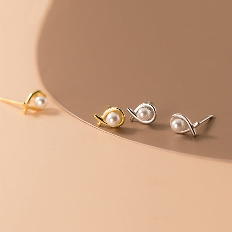 Women's Fashion Drop Shaped Pearl Earrings-Jewearrings