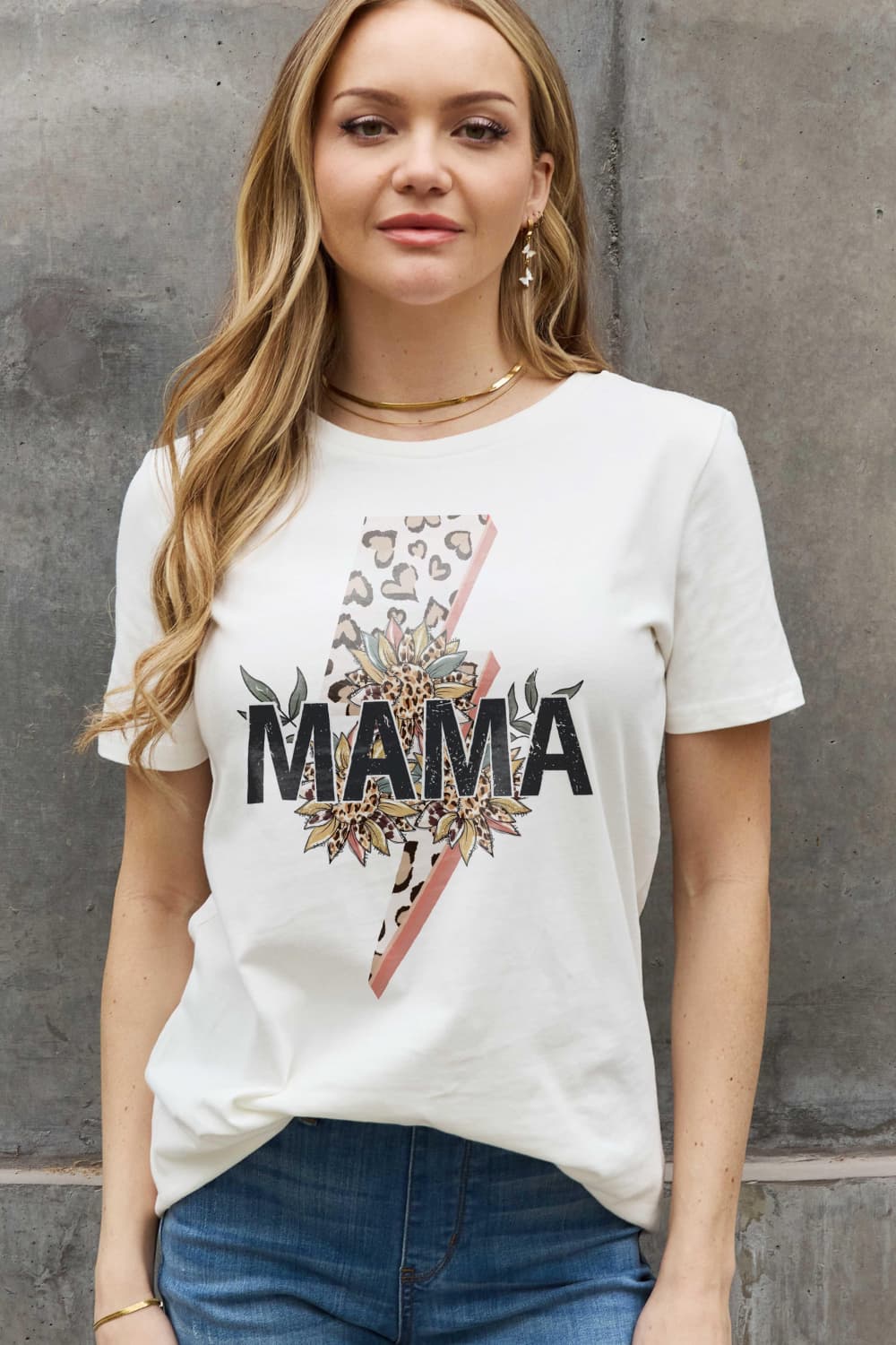 Simply Love Full Size MAMA Graphic Cotton Tee-Jewearrings