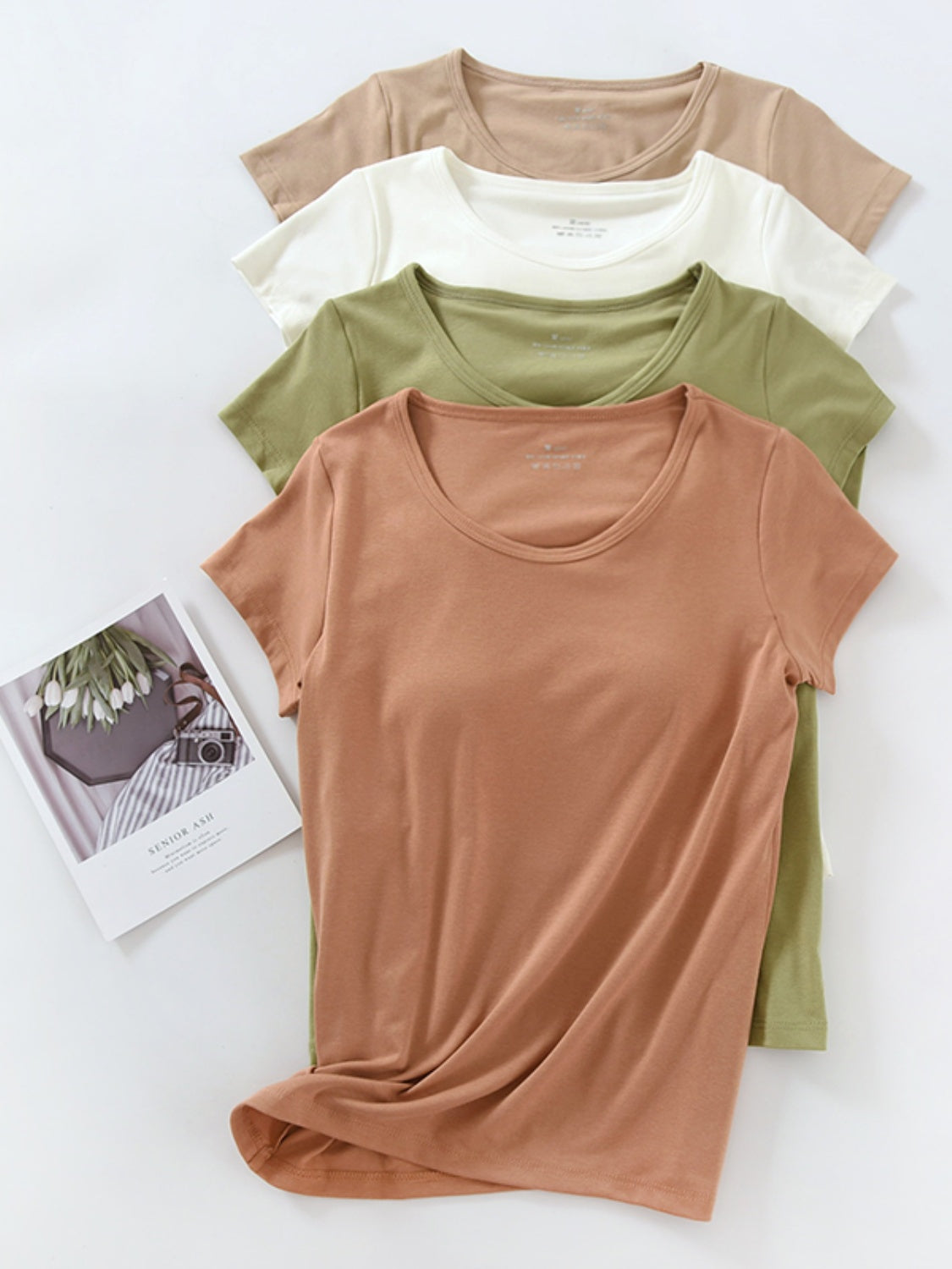 Round Neck Short Sleeve T-Shirt-Jewearrings