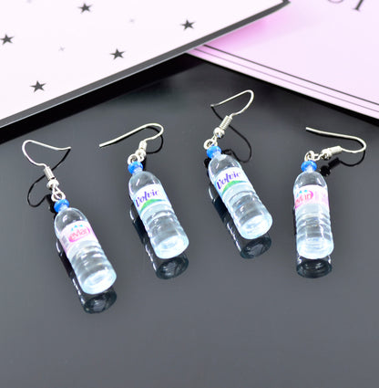 Vivid Little Mineral Water Bottle Pendant Silver Color Dangle Earrings Drop Earrings for Women-Jewearrings