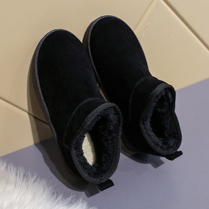 Faux Suede Thermal Lined Platform Boots-Jewearrings