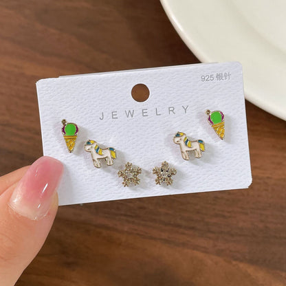 New S925 Silver Needle Women's Suit Earrings Simple Personality-Jewearrings