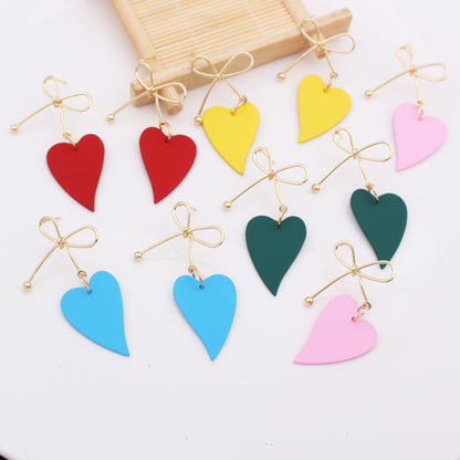 Japanese and Korean fashion temperament simple pearl bow earrings exquisite cute girl heart sweet beauty Super Fairy earrings-Jewearrings