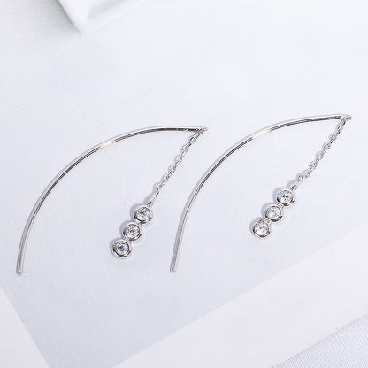 Women's Silver Strip Hanging Earrings All-matching-Jewearrings